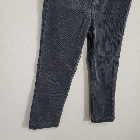 Loft Corduroy Pants Womens Size 10 Petite Gray Cropped Fall Winter Casual - Picture 7 of 11